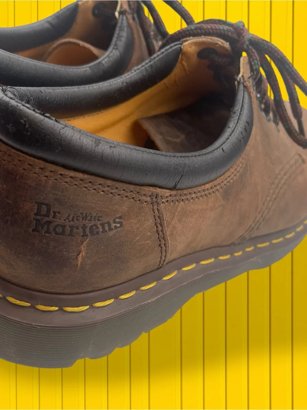 Dr. Martens Men’s Brown Leather 3-Eye Derby Shoes Size Men's 11 / Women's 12